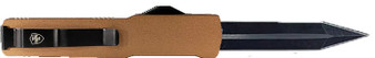 Templar Knife MAAB121 Premium LW  Slim 3.25" OTF Dagger Plain Black Oxide Stonewashed Powder Coated D2 Steel Blade, 5" Bronze Anodized Aged Aluminum Handle