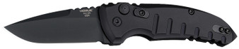 Hogue 24116 A01  2.75" Folding Drop Point Plain Black Cerakote 154CM SS Blade/Matte Black Aluminum Handle
