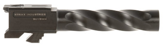 Strike Industries GBARREL19 Glock 9mm Luger Spiral Fluted Black Nitride Stainless Steel, Fits Glock 19 Gen3-5