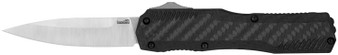 Kershaw 9000CF Livewire  3.35" OTF Dagger, Plain Black PVD CPM MagnaCut Steel Blade, Black Anodized Aluminum Handle