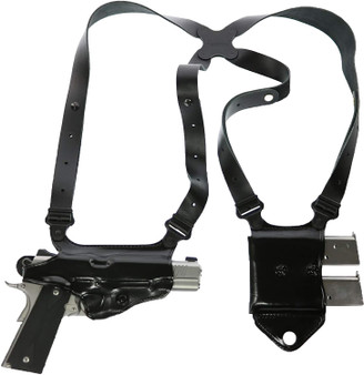 Galco MCII870B Miami Classic II Shoulder System Black Full Grain Leather