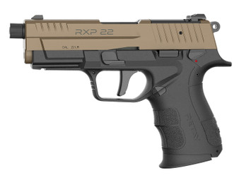 Retay USA RXP22BLKFDES10TH RXP 22 LR 10+1 4" Threaded Barrel, Flat Dark Earth Cerakote Optic Ready/Serrated Slide, Black Cerakote Polymer Frame w/Accessory Rail, RMR/RMSc Footprint