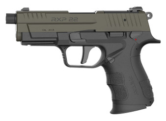 Retay USA RXP22BLKODSL10TH RXP 22 LR 10+1 4" Threaded Barrel, OD Green Cerakote Optic Ready/Serrated Slide, Black Cerakote Polymer Frame w/Accessory Rail, RMR/RMSc Footprint