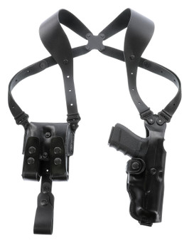 Galco VHS4212RB VHS 4.0 Shoulder System Black Leather Fits 1911 Fits 5" Barrel Ambidextrous