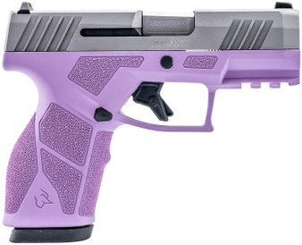 Taurus 1-GX2939LP-10 GX2  9mm Luger 10+1 3.37" Matte Stainless Steel Barrel, Matte Serrated Stainless Steel Slide, Light Purple Polymer Frame w/Picatinny Rail, Polymer Grip
