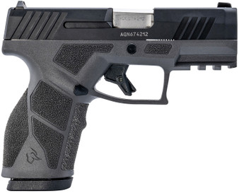 Taurus 1-GX2931G-10 GX2  9mm Luger 10+1 3.37" Matte Stainless Steel Barrel, Matte Black Serrated Stainless Steel Slide, Gray Polymer Frame w/Picatinny Rail, Polymer Grip