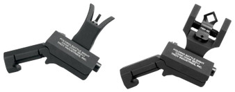 Troy Ind SSIG45SMDBT00 45 Degree Offset BattleSight Set M4 Front& Diopter Rear  Black Hardcoat Anodized