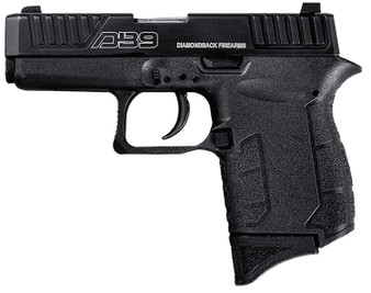 Diamondback DB0200P001 DB9 Gen4 Micro-Compact Frame 9mm Luger 6+1, 3.10" Stainless Steel Barrel, Black Serrated Stainless Steel Slide, Black Polymer Frame w/Beavertail & Grip