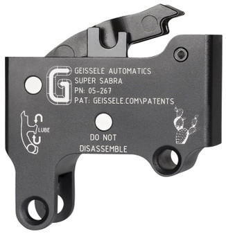 Geissele Automatics 05267 Super Sabra Trigger Pack Two-Stage Curved Trigger with 5.50-7.50 lbs Draw Weight & Black Oxide Finish for IWI Tavor, X95