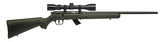 Savage Arms 26721 Mark II FXP Full Size 22 LR 5+1 21" Matte Black Sporter Barrel, Matte Black Drilled & Tapped Carbon Steel Receiver, Olive Green Fixed Synthetic Stock, 3-9x40mm Duplex Scope, Right Ha