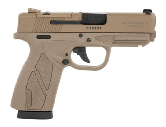Bersa BP9FDECCOR BPCC  Sub-Compact 9mm Luger 8+1 3.30" Black Barrel, Matte Black Steel Optic Ready/Serrated Slide, Flat Dark Earth Polymer Frame w/Accessory Rail, Textured Grip, RMSc Footprint