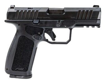 Rost Martin RM1XB1 RM1X Compact 9mm Luger 10+1 4" Black Match Grade Barrel, Black Nitrocarburized Steel Optic Ready/Serrated Slide, Black Polymer Frame w/Picatinny Rail, Interchangeable Backstrap Grip