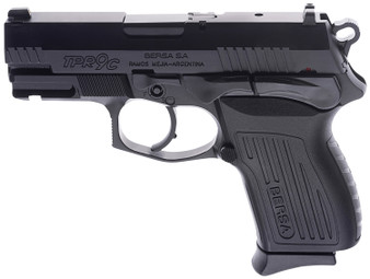 Bersa TPR9CM TPRC  Compact Frame 9mm Luger 13+1, 3.25" Black Manual Barrel, Matte Black Serrated Steel Slide & Aluminum Frame, Ambidextrous