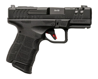Sarsilmaz SAR9SCG3BL10 SAR9 Gen3 Sub-Compact 9mm Luger 10+1 3.30" Black Barrel, Black Steel Optic Cut/Serrated Slide, Black Polymer Frame w/Picatinny Rail, Textured Grip, RMSc Footprint