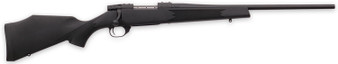 Weatherby VYT222RR0T Vanguard Synthetic Compact 22-250 Rem 5+1 20" Matte Blued #1 Threaded Barrel, Matte Blued Drilled & Tapped Steel Receiver, Black Adjustable Synthetic Stock