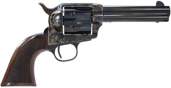 Taylors & Company 4107DE Smoke Wagon Deluxe 357 Mag 6rd 4.75" Blued Cylinder & Barrel Color Case Hardened Steel Frame Checkered Walnut Grip (Taylor Tuned)