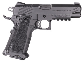 Girsan 395030 Witness2311  9mm Luger 17+1 4.25" Black Steel Barrel, Black Serrated Steel Slide, Black Polymer Frame w/Beavertail & Picatinny Rail, Black Checkered Polymer Grip, Ambidextrous