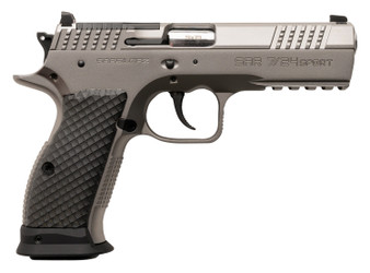 Sarsilmaz SAR7/24SPT 7/24  9mm Luger 17+1 4.40" Stainless Barrel, Matte Stainless Steel Optic Cut/Serrated Slide, Matte Stainless Steel Frame w/Beavertail & Picatinny Rail, Black Polymer Grip
