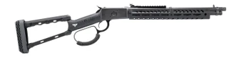 Rossi 920441613-TBRP R92  44 Mag 8+1 16.50" Black Cerakote Alloy Steel Threaded Barrel & Drilled & Tapped Receiver, Black Fixed Wood Stock