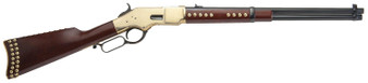 Cimarron CA228G19 1866 Pawnee Carbine 45 Colt 10+1 19" Blued Steel Barrel, Brass Receiver, Fixed Wood Stock