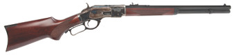 Cimarron CA206 1873 Short Deluxe Full Size 44 Special 10+1, 20" Blued Octagon Steel Barrel, Color Case Hardened Steel Receiver, Walnut Fixed Pistol Grip Stock, Right Hand