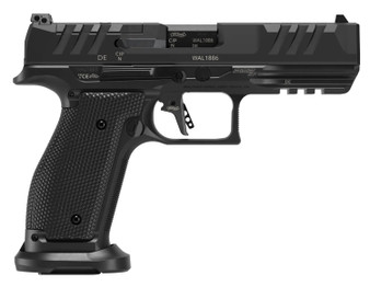 Walther Arms 289700810 PDP  Full Size 9mm Luger 10+1 4.50" Black Polygonal Rifled Barrel, Black Optic Ready/Serrated Slide, Black Steel Frame w/Picatinny Rail, Textured Wraparound Grip
