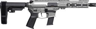 CMMG 45A890FTNG Banshee FE MkG 45 ACP 13+1 8" Black Nitride Threaded Barrel, M-LOK Handguard, Titanium Cerakote Aluminum Receiver w/Picatinny Rail, Black Polymer CMMG RipBrace, CMMG Zeroed Grip