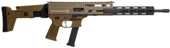 Grand Power 810091156483 Stribog SP9A3G 9mm Luger 16" Black Barrel, Flat Dark Earth Receiver, Polymer Stock & Grip