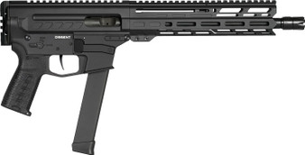 CMMG 99A806DAB Dissent MKGS 9mm Luger 33+1 10.50", Black, Picatinny Brace Adapter, 5.50" M-LOK Handguard, Left Side Charging Handle, Zeroed Linear Comp, Zeroed Drop-In Single Stage Trigger