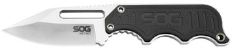 S.O.G SOG-NB1012-C Instinct  2.30" Fixed Clip Point Plain Satin Polished 5Cr15MoV SS Blade Black/Silver G10/SS Handle Includes Sheath