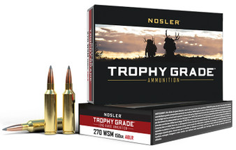 Nosler 60114 Trophy Grade Long-Range 270WSM 150gr Nosler Spitzer AccuBond Long Range 20 Per Box/10 Case