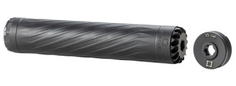 Anechoic X35LB Anechox 35L  35Cal/338Lapua/338/35Magnums Black Stainless Steel/Titanium 1 3/8"x24 w/ 1/2"x28 DTA