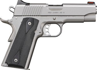 Kimber Mfg.,inc 3200044CA Pro Carry HD II (CA) 38 Super 9+1 4" Stainless Steel Slide Satin Silver Black Synthetic Double Diamond Checkering Grip