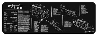 TEKMAT ARMORERS BENCH MAT - 12"X36" AR-15 BLACK
