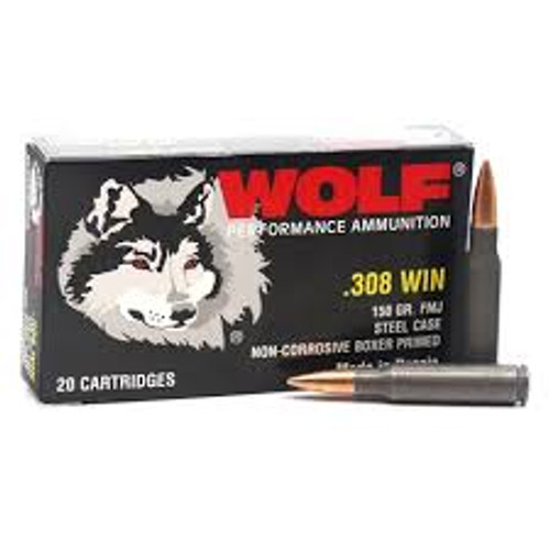 Wolf .308 Win 150 GR Steel Cased