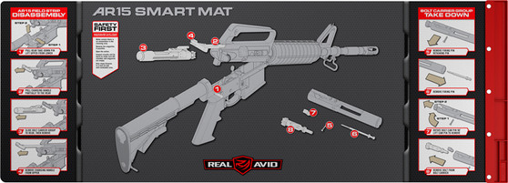 REAL AVID SMART MAT AR15 W/ - PARTS KEEPER 43"X16" NEOPRENE