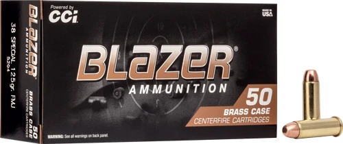 CCI BLAZER BRASS 38 SPECIAL - 125GR FMJ 50RD 20BX/CS