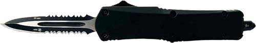 TEMPLAR KNIFE LARGE OTF BLACK - RUBBER 3.5" BLACK DAGGER SRRTD