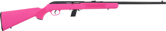 SAVAGE 64F 22LR 21" BBL - BLUED/PINK SYNTHETIC