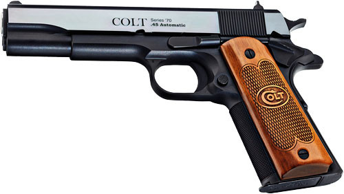 COLT GOVERNMENT 1911 45ACP 5" - 8RD ROYAL BLUE ROSEWOOD GRIPS
