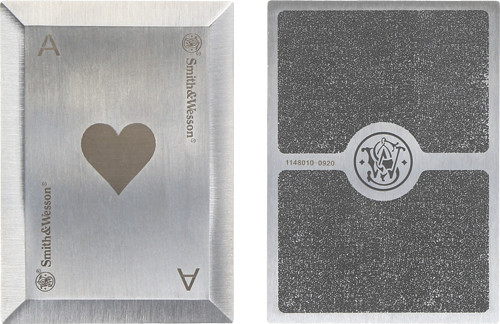 S&W BULLSEYE THROWING CARDS - 4-PACK SS LASER ETCHED W/SHTH