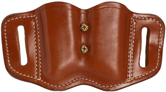 1791 Gunleather MAG21CBRA MAG2.1 Double Mag Holster Classic Brown Leather Belt Slide Belts 1.50" Wide Compatible w/ Single Stack Ambidextrous