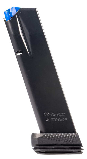 Mec-Gar MGCZ7519M CZ  19rd Extended 9mm Luger Fits CZ75B/CZ Shadow 2/CZ 75 SP-01/CZ Shadow/CZ 85B Blued w/Anti-Friction Coating Carbon Steel