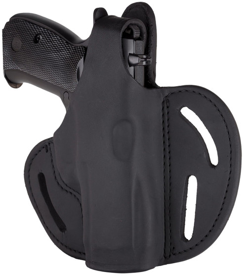 1791 Gunleather BHX5SSBLR BHX  OWB 05S Stealth Black Leather Belt Slide Fits Sig P320 Carry/Springfield XD-M Compact