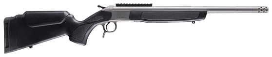 CVA CR4441S Scout Takedown 400 Legend 1rd 22" Stainless Fluted Threaded Barrel, Stainless Steel Receiver w/Picatinny Rail, Adj Comb & LOP Black Synthetic Stock