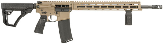 Daniel Defense 0212811090047 DDM4 V7 Pro 5.56x45mm NATO 18" 30+1, FDE Rec, Black OEM Overmolded Stock & Grip, Geissele Trigger