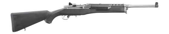 Ruger 5805 Mini-14 Ranch 223 Rem/5.56 NATO 5+1 18.50" Matte Stainless Steel Barrel, Matte Stainless Steel Drilled & Tapped Receiver, Black Synthetic Fixed Stock, Right Hand