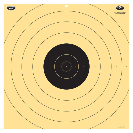 Birchwood Casey 35186 Dirty Bird  17.25" Bullseye Tagboard Hanging 100 yds Rifle Black/White 5 Pack