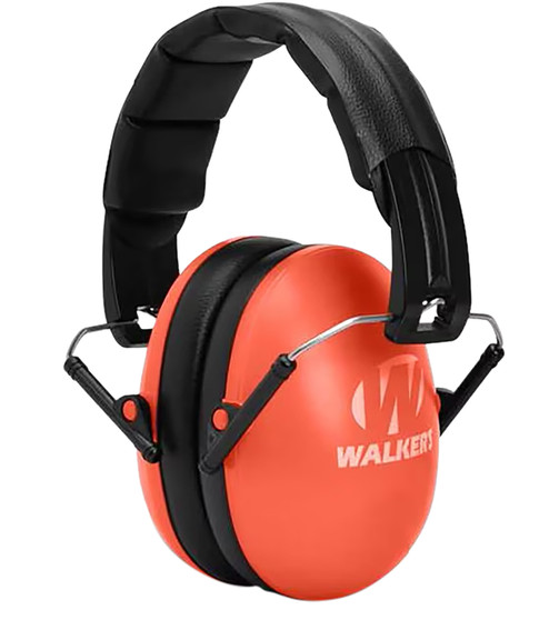 Walker's GWPFKDMCOR Youth Passive Muff 23 dB Over the Head Coral/Black Polymer