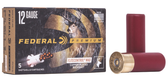 Federal PFC15400 Premium Vital-Shok 12Gauge 2.75" 9Pellets 00BuckShot 5 Per Box/50 Case